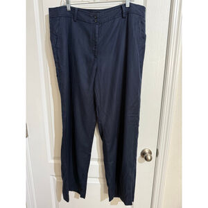 Women's Talbots Navy Trousers Plus Size 16W